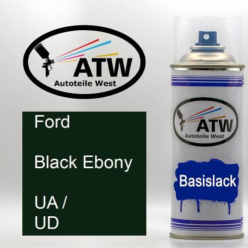 Ford, Black Ebony, UA / UD: 400ml Sprühdose, von ATW Autoteile West.